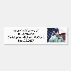 Pegatina Para Coche artículo, en la memoria cariñosa ofU.S.Army….
