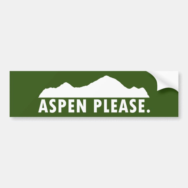 Pegatina Para Coche Aspen Por Favor (Frente)