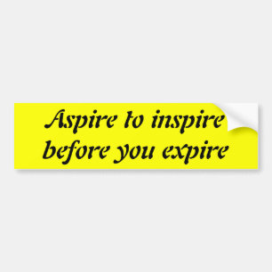 Pegatina Para Coche Aspire inspirar antes de que usted expire