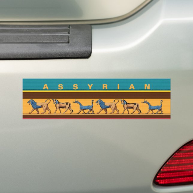 PEGATINA PARA COCHE ASSIRIO (en coche)