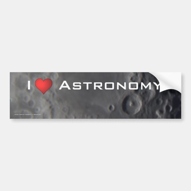 Pegatina Para Coche Astronomía I <3 - superficie lunar (Frente)