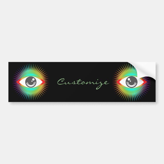 Pegatina Para Coche Astuto de ver a Alien Eye Thunder_Cove (Frente)