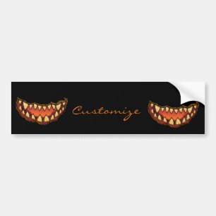 Pegatina Para Coche Asustado Jack o'lantern sonrisa Thunder_Cove