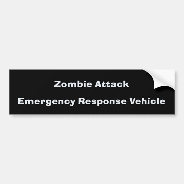 Pegatina Para Coche Ataque BumperSticker del zombi (Frente)