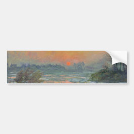 Pegatina Para Coche Atardecer en el río Sena en invierno (Claude Monet