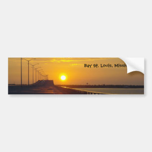 Pegatina Para Coche Atardecer sobre Bay St. Louis, MS Bumper Sticker