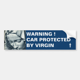 Pegatina Para Coche Atención! COCHE PROTEGIDO POR VIRGIN