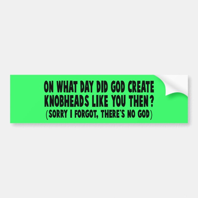 Pegatina Para Coche Ateo (Frente)