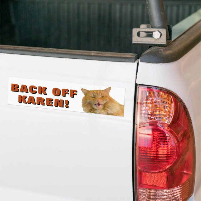 Pegatina Para Coche Atrás de Karen Cat Meme Bumper Sticker (En Camión)