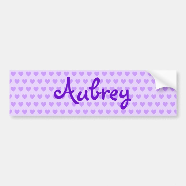 Pegatina Para Coche Aubrey en morado (Frente)