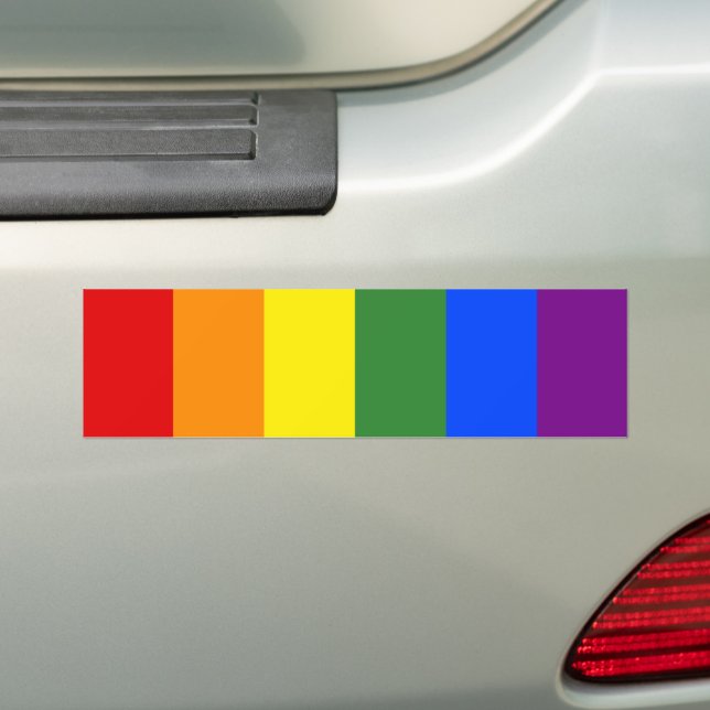 Pegatina Para Coche Audaces rayas del orgullo LGBT (en coche)