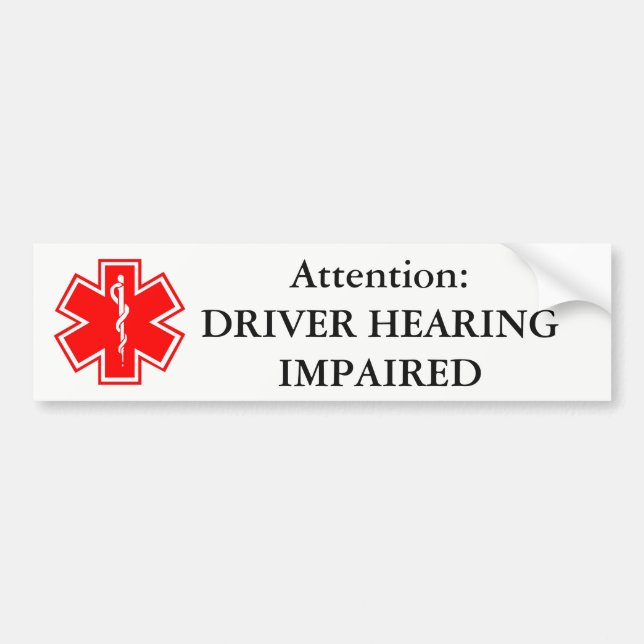 Pegatina Para Coche Audiencia del conductor - empeorada (Frente)