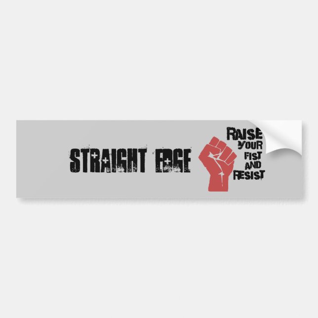 Pegatina Para Coche Aumente su puño y resista (Frente)