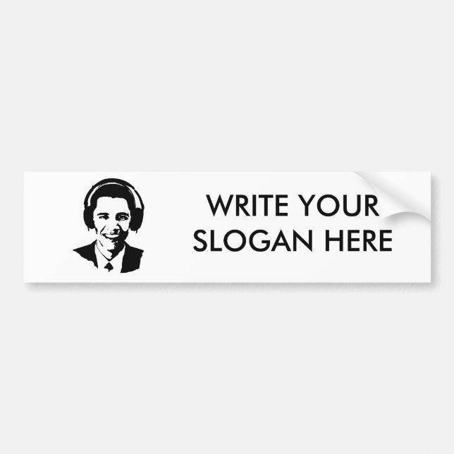Pegatina Para Coche Auriculares de Barack Obama (Frente)