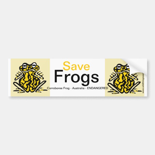 Pegatina Para Coche Australia - Guay Save FROGS - Naturaleza - Ecologí (Frente)