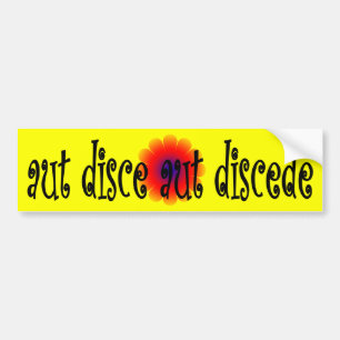 Pegatina Para Coche Aut disce aut discede