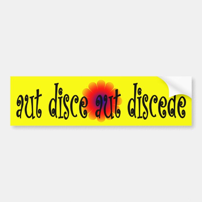 Pegatina Para Coche Aut disce aut discede (Frente)