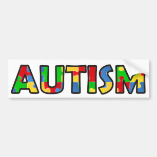 Pegatina Para Coche Autism Awareness Bumper Sticker Puzzle Multicolor