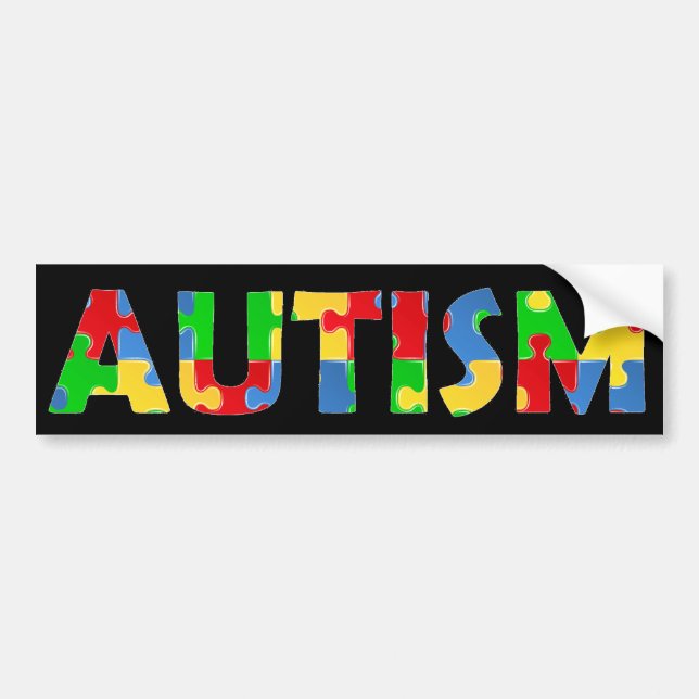 Pegatina Para Coche Autism Awareness Puzzle Bumper Sticker (Frente)