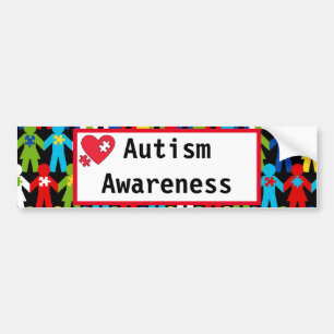 Pegatina Para Coche Autism Awareness Puzzle Piece Coche colorido