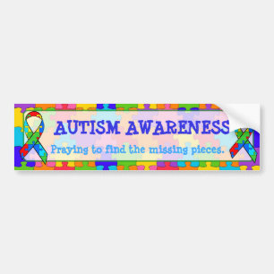 Pegatina Para Coche Autism Awareness Puzzle Pieces Bumper Sticker