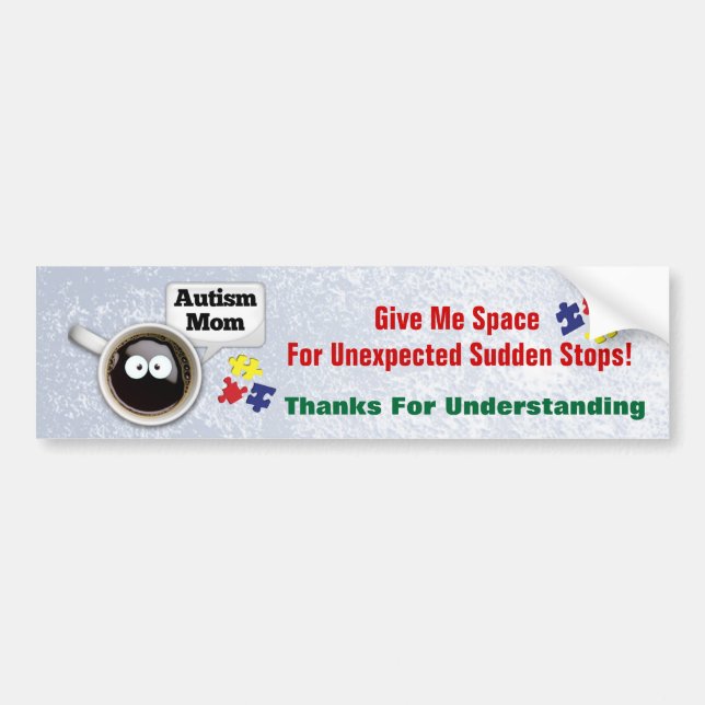 Pegatina Para Coche Autism Mom Bumper Sticker (Frente)