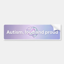Pegatina Para Coche Autism Pride Loud & Proud Modern Purple