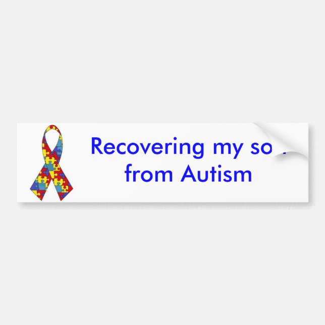Pegatina Para Coche autism_ribbon, recuperando a mi hijo de autismo (Frente)