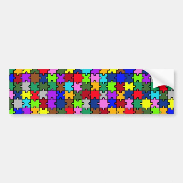 Pegatina Para Coche Autismo jigsaw (Frente)