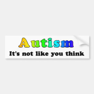 Pegatina Para Coche Autismo: No como usted piense