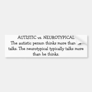 Pegatina Para Coche AUTÍSTICO contra NEUROTYPICAL