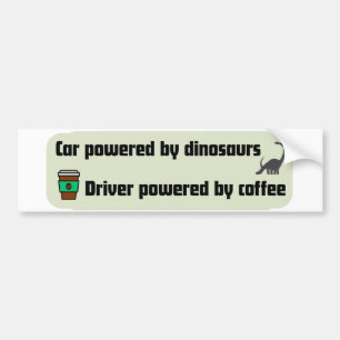 Pegatina Para Coche Auto alimentado por dinosaurios, conductor aliment