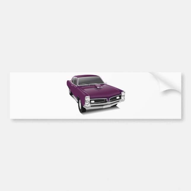 Pegatina Para Coche Auto músculo púrpura (Frente)