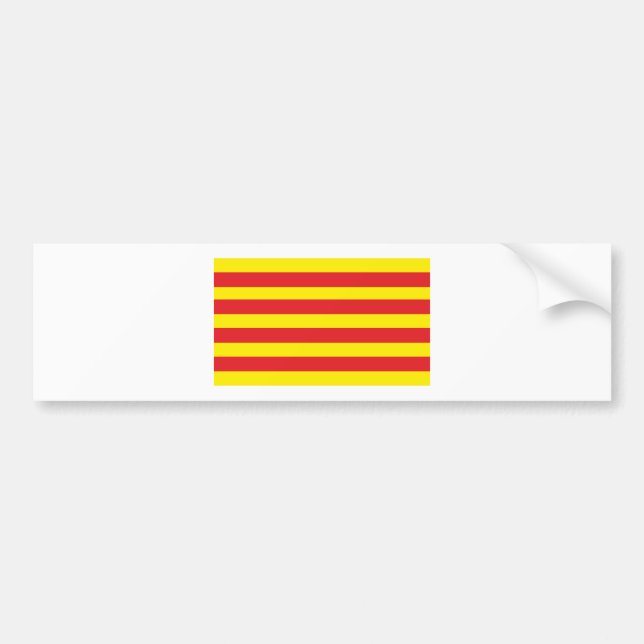 Pegatina Para Coche Autoadhesivo con Bandera Catalana “Serenya " (Frente)