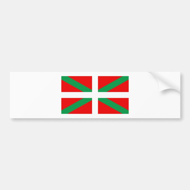 Pegatina Para Coche Autoadhesivo con bandera Vasca “Ikkurina " (Frente)