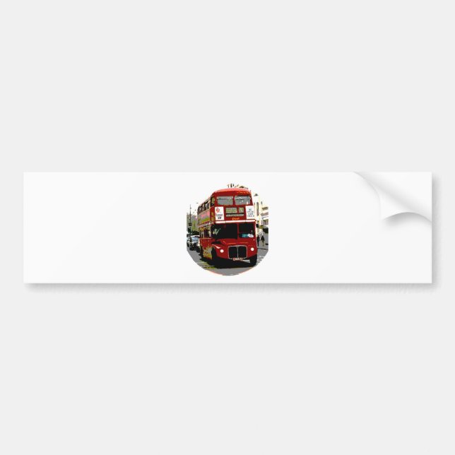 Pegatina Para Coche Autobús Rojo de Londres (Frente)