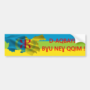 Pegatina Para Coche ¡Autocollant voiture D-Aqbayli bɣu neɣ qqim!