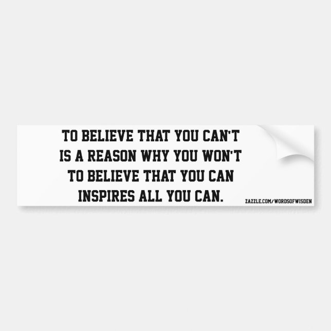 Pegatina Para Coche Autoconfianza (Frente)