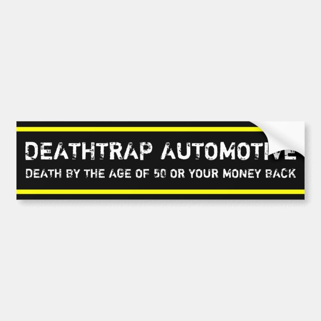 PEGATINA PARA COCHE AUTOMOTIVO DE DEATHTRAP (Frente)