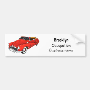 Pegatina Para Coche Automóvil rojo clásico de 1948 
