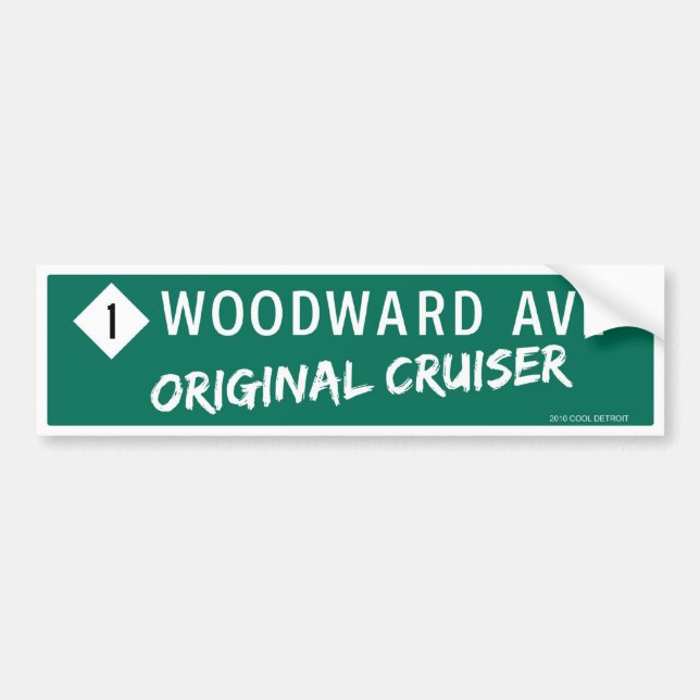 Pegatina Para Coche Avenida "crucero original " de Woodward (Frente)