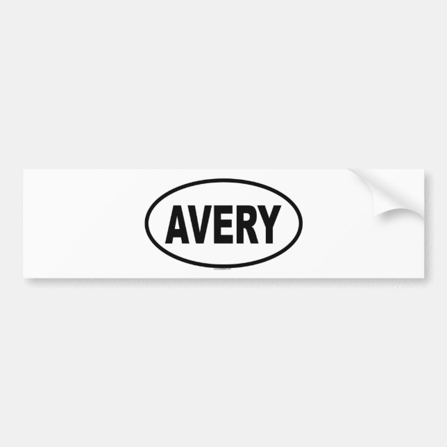 PEGATINA PARA COCHE AVERY (Frente)