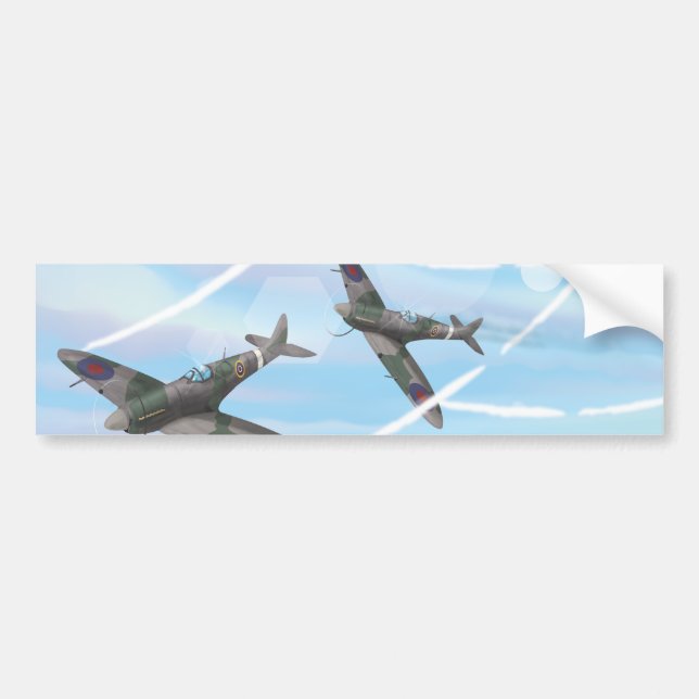Pegatina Para Coche Aviones vintage (Frente)