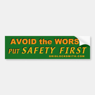 Pegatina Para Coche AvoidWorst-SafetyFirst