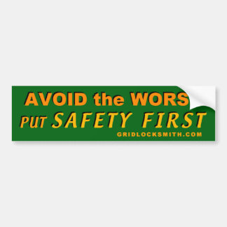 Pegatina Para Coche AvoidWorst-SafetyFirst
