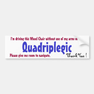 Pegatina Para Coche awarness del quadriplegic