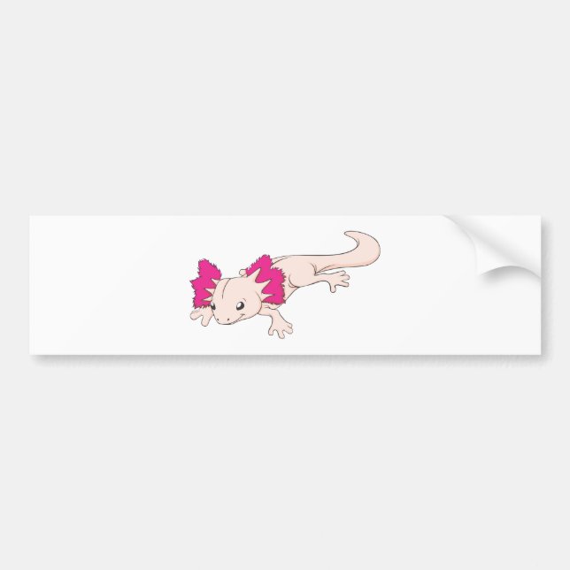Pegatina Para Coche Axolotl mexicano sonriente (Frente)
