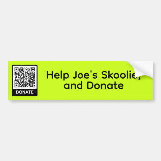 Pegatina Para Coche Ayuda a Joe's Skoolie, y dona