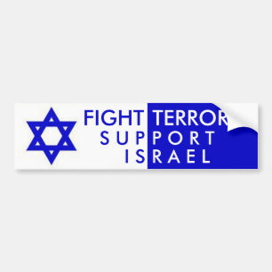 Pegatina Para Coche Ayuda Israel del terror de la lucha