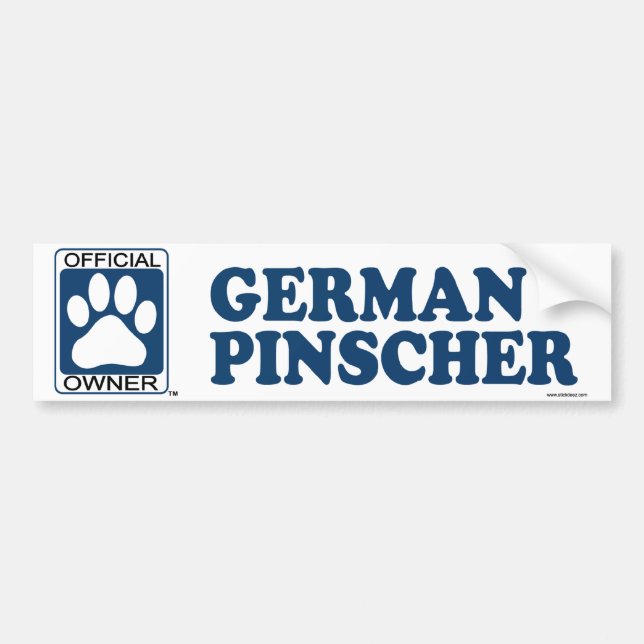 Pegatina Para Coche Azul alemán del Pinscher (Frente)